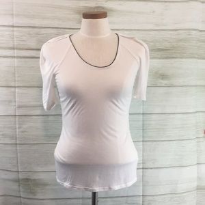 Reiss Essentials “Alice” White V-neck Top